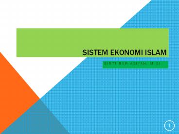 SISTEM EKONOMI ISLAM