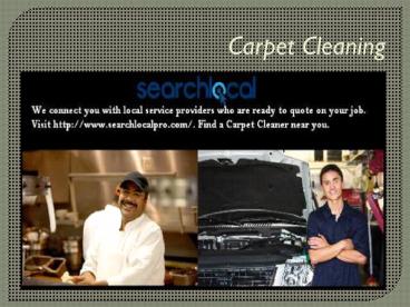 Search Local Professionals1 - Carpet Cleaning