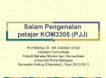 Salam Pengenalan pelajar KOM3305 (PJJ) PowerPoint PPT Presentation