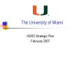 The University of Miami PowerPoint PPT Presentation