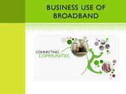 BUSINESS USE OF BROADBAND