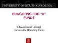Education and General Unrestricted Operating Funds PowerPoint PPT Presentation