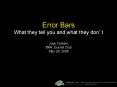 Error Bars What they tell you and what they don PowerPoint PPT Presentation
