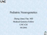 Pediatric Neurogenetics