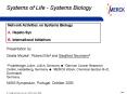 Systems of Life - Systems Biology PowerPoint PPT Presentation