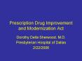 Prescription Drug Improvement and Modernization Act