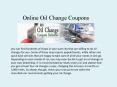 Online Oil Change Coupons