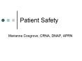 Patient Safety PowerPoint PPT Presentation