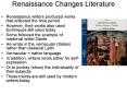 Renaissance Changes Literature PowerPoint PPT Presentation