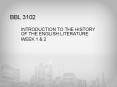 BBL 3102 PowerPoint PPT Presentation
