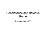 Renaissance and Baroque Rome