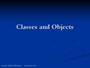 Classes and Objects