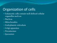 Organization of cells