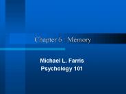 Chapter 6 : Memory