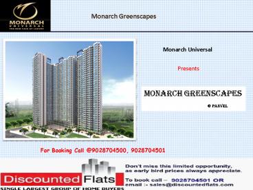 Monarch Greenscapes Panvel Mumbai by Monarch Universal