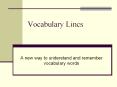 Vocabulary Lincs PowerPoint PPT Presentation