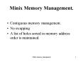 Minix Memory Management. PowerPoint PPT Presentation