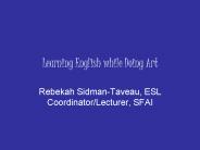 Learning English while Doing Art