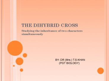 THE DIHYBRID CROSS