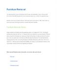 Furniture Removal PowerPoint PPT Presentation