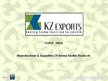 Cotton Home Furnishing Textile Manufacturers in India