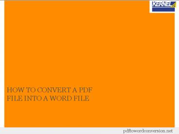 PDF to Word converter