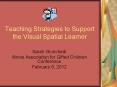 Teaching Strategies to Support the Visual Spatial Learner PowerPoint PPT Presentation