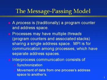 The Message-Passing Model
