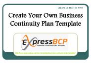 Create Your Own Business Continuity Plan Template