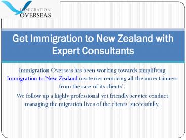 Apply Immigration to New Zealand with Experts