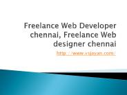 Freelance Web Developer chennai, Freelance Web Designer Chennai