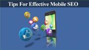 Tips For Effective Mobile SEO