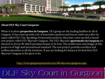 DLF Sky court in Gurgaon