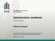 Optimization methods Review