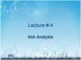 Ash Analysis PowerPoint PPT Presentation