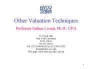 Other Valuation Techniques
