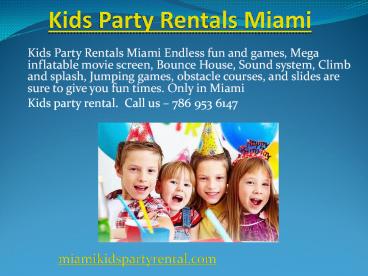 Kids Party Rental