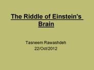 The Riddle Of Einstein's Brain