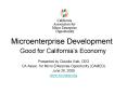 Microenterprise Development Good for California PowerPoint PPT Presentation