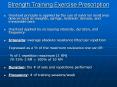 Strength Training Exercise Prescription PowerPoint PPT Presentation