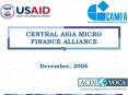 CENTRAL ASIA MICRO FINANCE ALLIANCE PowerPoint PPT Presentation