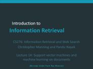 CS276: Information Retrieval and Web Search