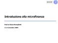 Introduzione alla microfinanza  Prof.sa Chiara Meneghetti 4 e 5 novembre 2009 PowerPoint PPT Presentation