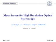Meta-Screen for High Resolution Optical Microscopy