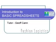 Introduction to BASIC SPREADSHEETS
