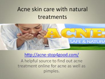 Acne remedies and treatments online