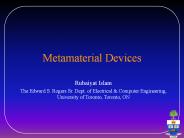 Metamaterial Devices