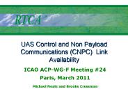 UAS Control and Non Payload Communications (CNPC) Link Availability