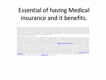 Individual Health Insurance