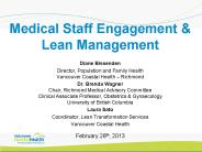 Medical Staff Engagement